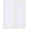 Prețuri Ferestre 1370x1765 mm REHAU BRILLANT DESIGN RAL 9016 Traffic white two-sided