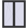 Prețuri Ferestre 1200x1400 mm OPTIMUM REHAU EURO 70 ANTHRACITE_GREY_GLATT two-sided
