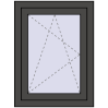 Prețuri Ferestre 600x800 mm BASE REHAU EURO 60 BASALT_GREY two-sided