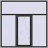 Prețuri Ferestre 1800x1800 mm REHAU BRILLANT DESIGN BLACK_STRUCTURAL two-sided