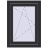 Prețuri Ferestre 600x800 mm BASE REHAU EURO 60 ANTHRACITE_GREY_GLATT two-sided