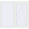 Prețuri Ferestre 1300x1200 mm OPTIMUM REHAU EURO 70 RAL 9016 Traffic white two-sided
