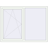 Prețuri Ferestre 1600x1200 mm REHAU BRILLANT DESIGN RAL 9016 Traffic white two-sided
