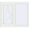 Prețuri Ferestre 1100x880 mm BASE REHAU EURO 60 RAL 9016 Traffic white two-sided