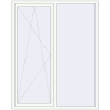 Prețuri Ferestre 1580x1989 mm BASE REHAU EURO 60 RAL 9016 Traffic white two-sided