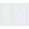 Prețuri Ferestre 1500x1200 mm REHAU BRILLANT DESIGN RAL 9016 Traffic white two-sided