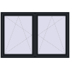 Prețuri Ferestre 1800x1200 mm BASE REHAU EURO 60 BLACK_COOL_110L-2 two-sided