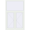 Prețuri Ferestre 1100x1750 mm BASE REHAU EURO 60 RAL 9016 Traffic white two-sided