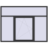 Prețuri Ferestre 2100x1600 mm OPTIMUM REHAU EURO 70 ANTHRACITE_GREY_GLATT two-sided