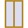 Prețuri Ferestre 800x1200 mm ALU STANDARD 72 RAL 1005 Honey yellow two-sided
