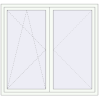 Prețuri Ferestre 1600x1500 mm OPTIMUM REHAU EURO 70 RAL 9016 Traffic white two-sided