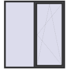 Prețuri Ferestre 1800x2000 mm REHAU ARTEVO ANTHRACITE_GREY_GLATT two-sided