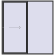REHAU GENEO HST 2500x2600 mm ANTHRACITE_GREY_GLATT two-sided