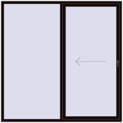 REHAU SYNEGO SLIDE 2200x2200 mm BLACK_BROWN two-sided