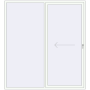 REHAU SYNEGO SLIDE 2150x2400 mm RAL 9016 Traffic white two-sided REHAU SYNEGO SLIDE 2150x2400 mm RAL 9016 Traffic white two-sided