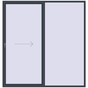 REHAU GENEO HST 2500x2600 mm ANTHRACITE_GREY_STRUKTURAL two-sided