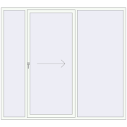 PATIO DOOR REHAU EURO 60 2450x2200 mm RAL 9016 Traffic white two-sided