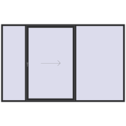 PATIO DOOR REHAU BRILLANT DESIGN 3500x2200 mm ANTHRACITE_GREY_GLATT two-sided PATIO DOOR REHAU BRILLANT DESIGN 3500x2200 mm ANTHRACITE_GREY_GLATT two-sided