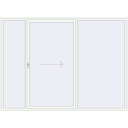 PATIO DOOR REHAU EURO 60 3000x2200 mm RAL 9016 Traffic white two-sided PATIO DOOR REHAU EURO 60 3000x2200 mm RAL 9016 Traffic white two-sided