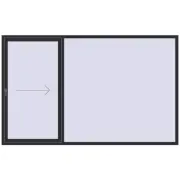 PATIO DOOR REHAU EURO 60 2900x1800 mm ANTHRACITE_GREY_GLATT two-sided PATIO DOOR REHAU EURO 60 2900x1800 mm ANTHRACITE_GREY_GLATT two-sided