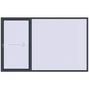 PATIO DOOR REHAU EURO 60 2900x1800 mm ANTHRACITE_GREY_STRUKTURAL two-sided PATIO DOOR REHAU EURO 60 2900x1800 mm ANTHRACITE_GREY_STRUKTURAL two-sided
