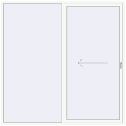 PATIO DOOR REHAU SYNEGO 2300x2300 mm RAL 9016 Traffic white two-sided
