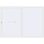 PATIO DOOR REHAU BRILLANT DESIGN 2800x2000 mm RAL 9016 Traffic white two-sided