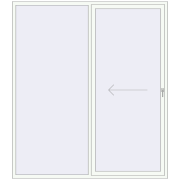 Uși glisante de terasă 2200x2500 mm REHAU GENEO HST RAL 9016 Traffic white two-sided