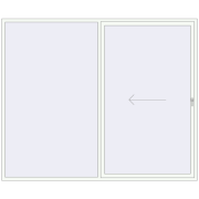 REHAU SYNEGO SLIDE 2870x2400 mm RAL 9016 Traffic white two-sided