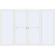 PATIO DOOR REHAU BRILLANT DESIGN 3300x2200 mm RAL 9016 Traffic white two-sided