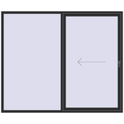 REHAU SYNEGO SLIDE 2400x2000 mm ANTHRACITE_GREY_GLATT two-sided