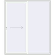 PATIO DOOR REHAU SYNEGO 1950x2350 mm RAL 9016 Traffic white two-sided