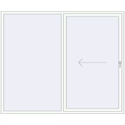 PATIO DOOR REHAU EURO 60 2400x2000 mm RAL 9016 Traffic white two-sided
