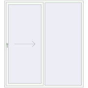PATIO DOOR REHAU EURO 60 2100x2300 mm RAL 9016 Traffic white two-sided