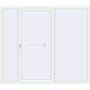 PATIO DOOR REHAU SYNEGO 2600x2250 mm RAL 9016 Traffic white two-sided