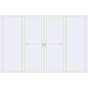 PATIO DOOR REHAU EURO 60 3300x2200 mm RAL 9016 Traffic white two-sided PATIO DOOR REHAU EURO 60 3300x2200 mm RAL 9016 Traffic white two-sided