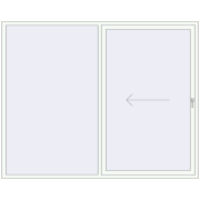 PATIO DOOR REHAU EURO 60 2500x2000 mm RAL 9016 Traffic white two-sided