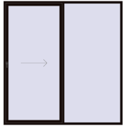 REHAU GENEO HST 2500x2600 mm BLACK_BROWN two-sided