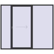 PATIO DOOR REHAU BRILLANT DESIGN 2600x2200 mm ANTHRACITE_GREY_GLATT two-sided