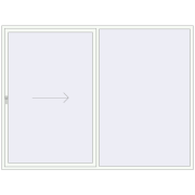 PATIO DOOR REHAU SYNEGO 2850x2200 mm RAL 9016 Traffic white two-sided