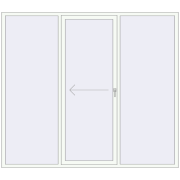 PATIO DOOR REHAU EURO 60 2500x2200 mm RAL 9016 Traffic white two-sided PATIO DOOR REHAU EURO 60 2500x2200 mm RAL 9016 Traffic white two-sided