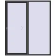 PATIO DOOR REHAU SYNEGO 1950x2350 mm ANTHRACITE_GREY_GLATT two-sided