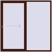 REHAU GENEO HST 2000x2000 mm BLACK_CHERRY two-sided