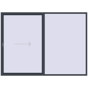 PATIO DOOR REHAU SYNEGO 3000x2200 mm ANTHRACITE_GREY_STRUKTURAL two-sided