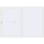 PATIO DOOR REHAU EURO 60 2700x1900 mm RAL 9016 Traffic white two-sided PATIO DOOR REHAU EURO 60 2700x1900 mm RAL 9016 Traffic white two-sided