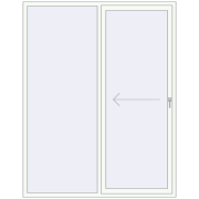 PATIO DOOR REHAU SYNEGO 1800x2300 mm RAL 9016 Traffic white two-sided PATIO DOOR REHAU SYNEGO 1800x2300 mm RAL 9016 Traffic white two-sided