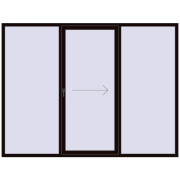 PATIO DOOR REHAU SYNEGO 2700x2047 mm BLACK_BROWN two-sided PATIO DOOR REHAU SYNEGO 2700x2047 mm BLACK_BROWN two-sided