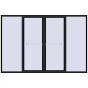 PATIO DOOR REHAU EURO 60 3300x2200 mm BLACK_COOL_110L-2 two-sided PATIO DOOR REHAU EURO 60 3300x2200 mm BLACK_COOL_110L-2 two-sided