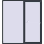 PATIO DOOR REHAU SYNEGO 2000x2200 mm ANTHRACITE_GREY_STRUKTURAL two-sided
