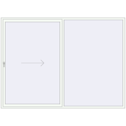 PATIO DOOR REHAU SYNEGO 3000x2200 mm RAL 9016 Traffic white two-sided